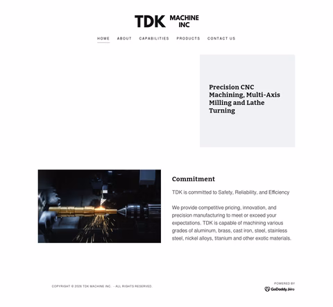 Tdk-Machine Homepage 1440px