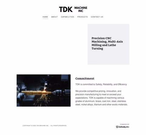 Tdk-Machine Homepage 1440px