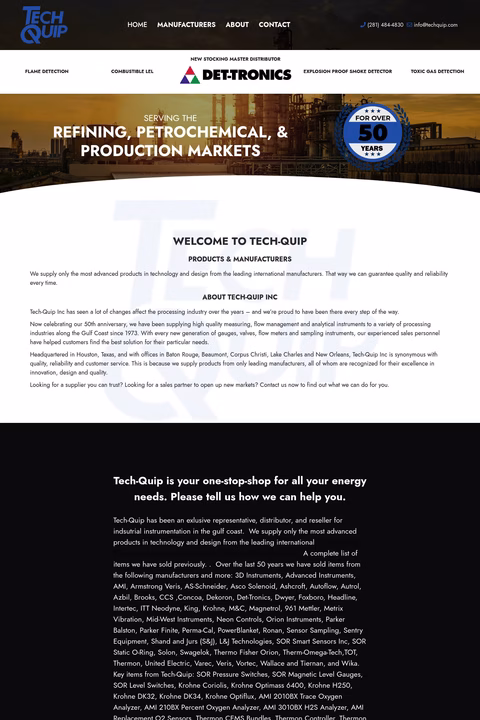 Tech-Quip Homepage 1440px