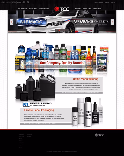 Technical-Chemical-Company Homepage 1440px
