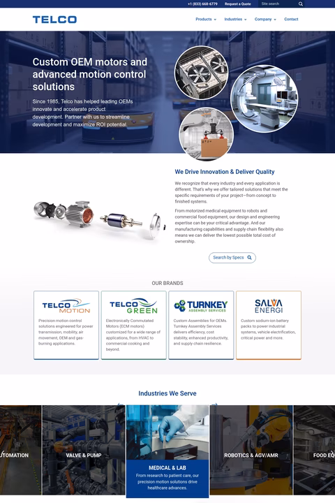 Telco-Intercontinental Homepage 1440px