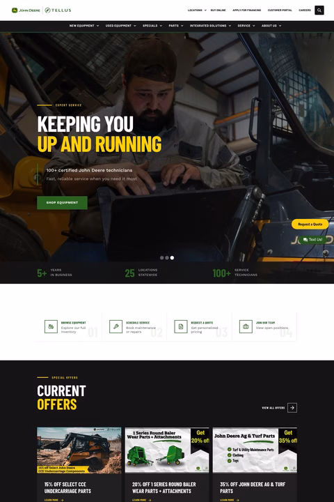 Tellus-Equipment Homepage 1440px