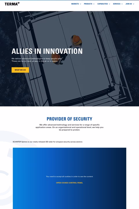 Terma-Group Homepage 1440px