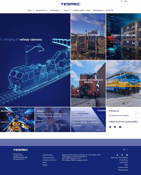 Tesmec-Usa Homepage 1440px