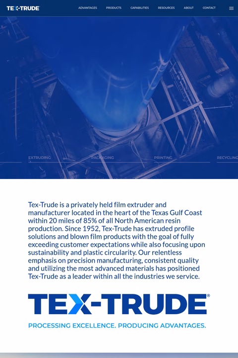 Tex-Trude Homepage 1440px