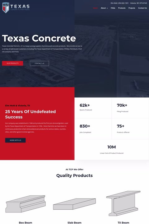 Texas-Concrete-Partners Homepage 1440px