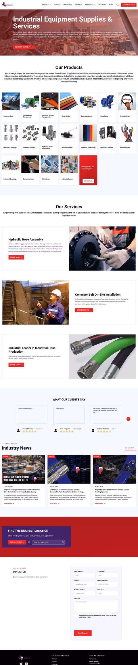 Texas-Rubber-Supply Homepage 1440px