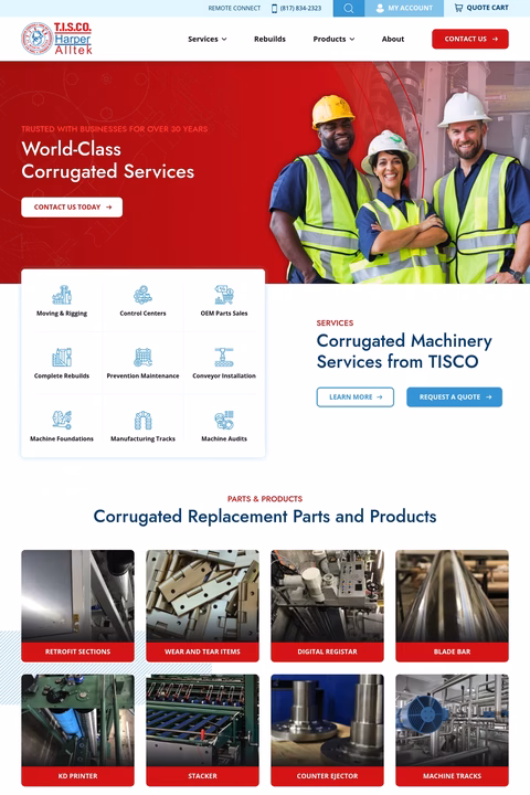 Thacker-Industrial-Service Homepage 1440px