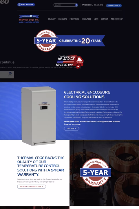 Thermal-Edge-Inc Homepage 1440px