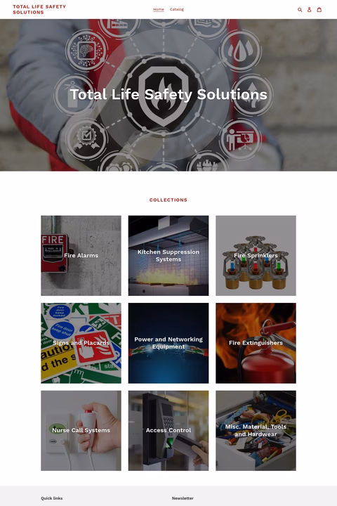 Total-Life-Safety-Solutions Homepage 1440px