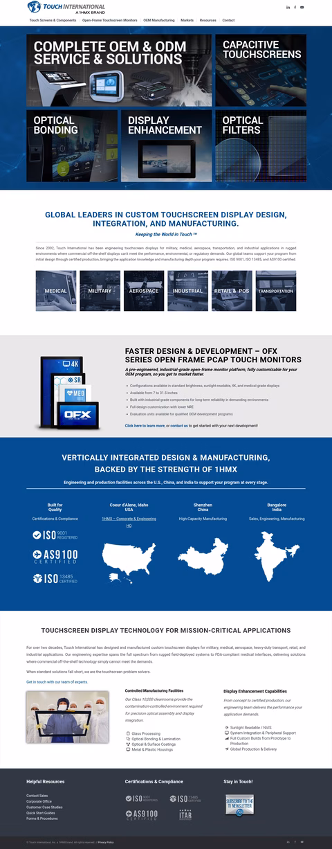 Touch-International Homepage 1440px