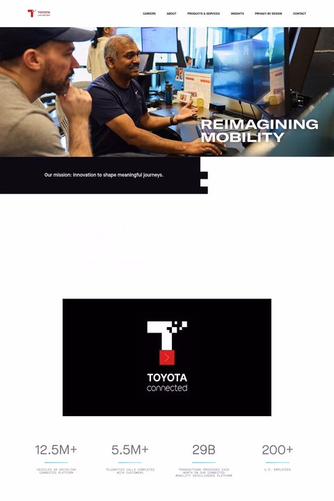 Toyota-Connected-North-America Homepage 1440px