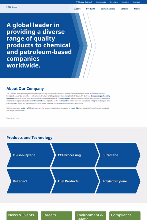 Tpc-Group Homepage 1440px