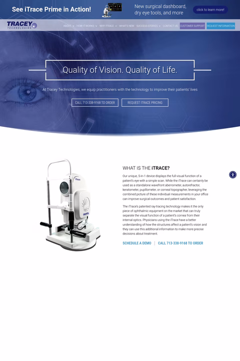 Tracey-Technologies Homepage 1440px
