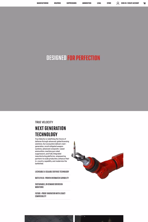 True-Velocity-Ammunition Homepage 1440px