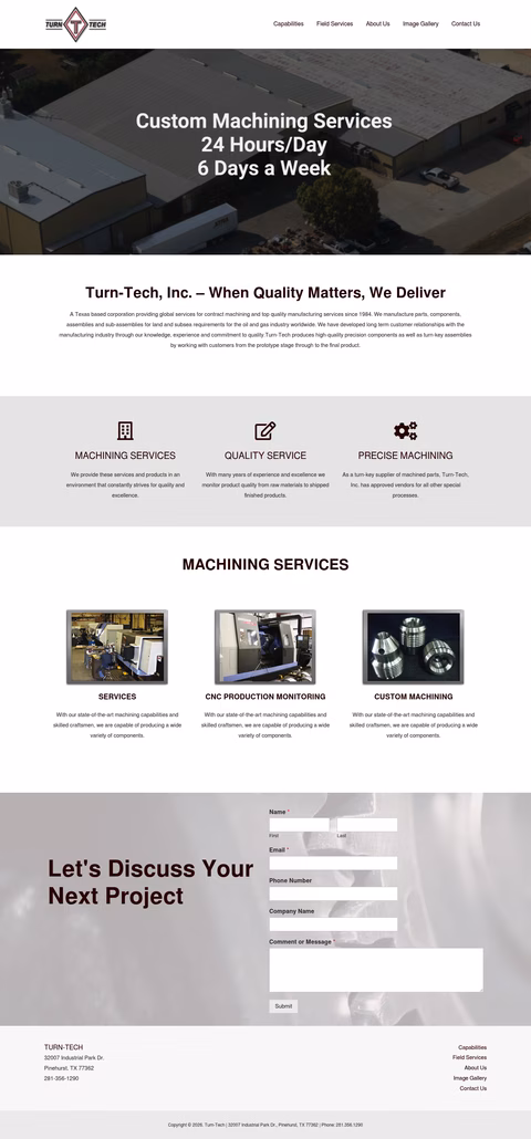 Turn-Tech Homepage 1440px