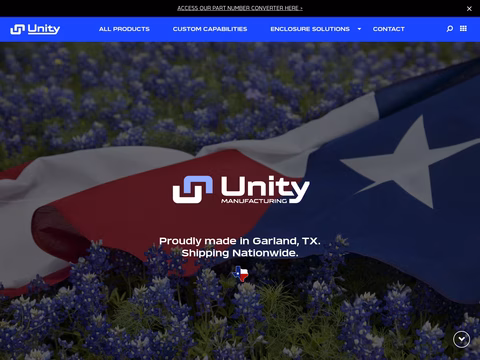 Unity-Manufacturing Homepage 1440px