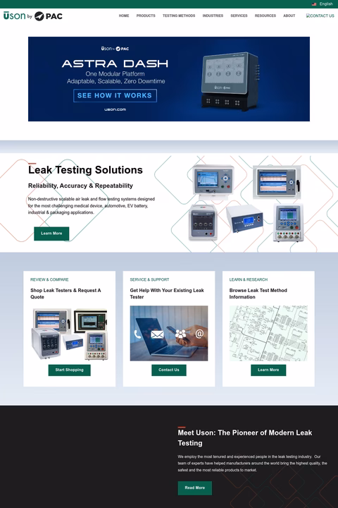 Uson Homepage 1440px