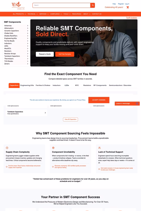 Venkel-Surface-Mount-Components Homepage 1440px