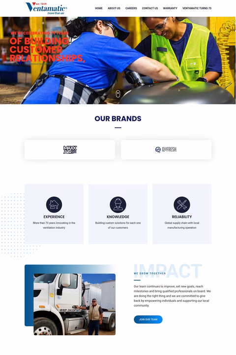Ventamatic Homepage 1440px