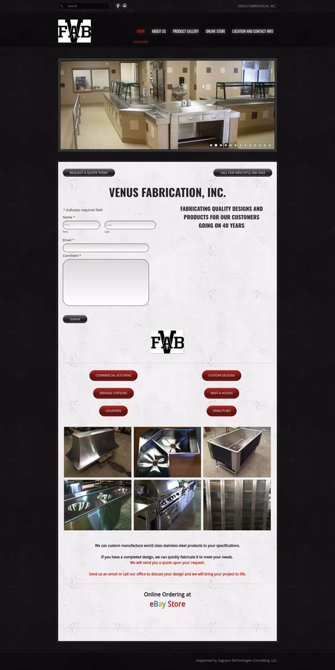 Venus-Fabrication Homepage 1440px