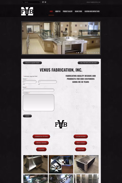 Venus-Fabrication Homepage 1440px