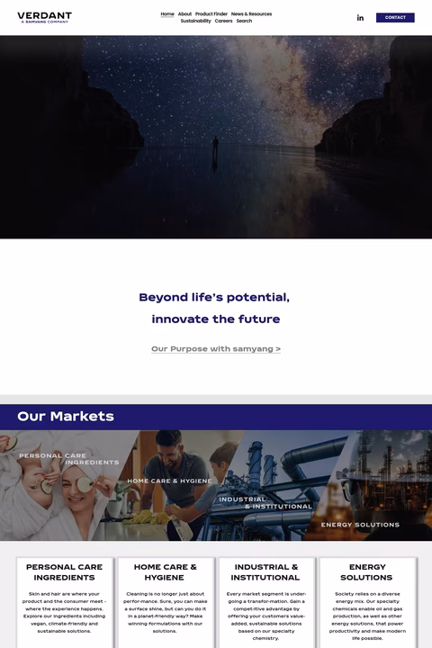 Verdant-Specialty-Solutions Homepage 1440px