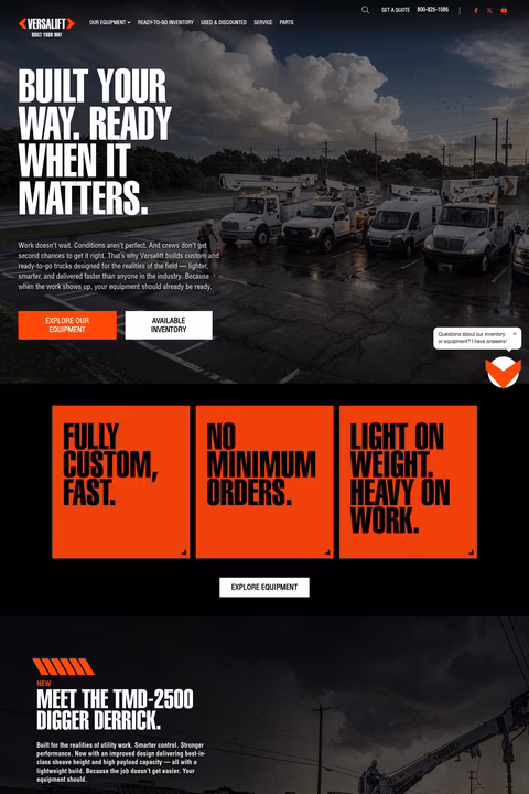 Versalift Homepage 1440px