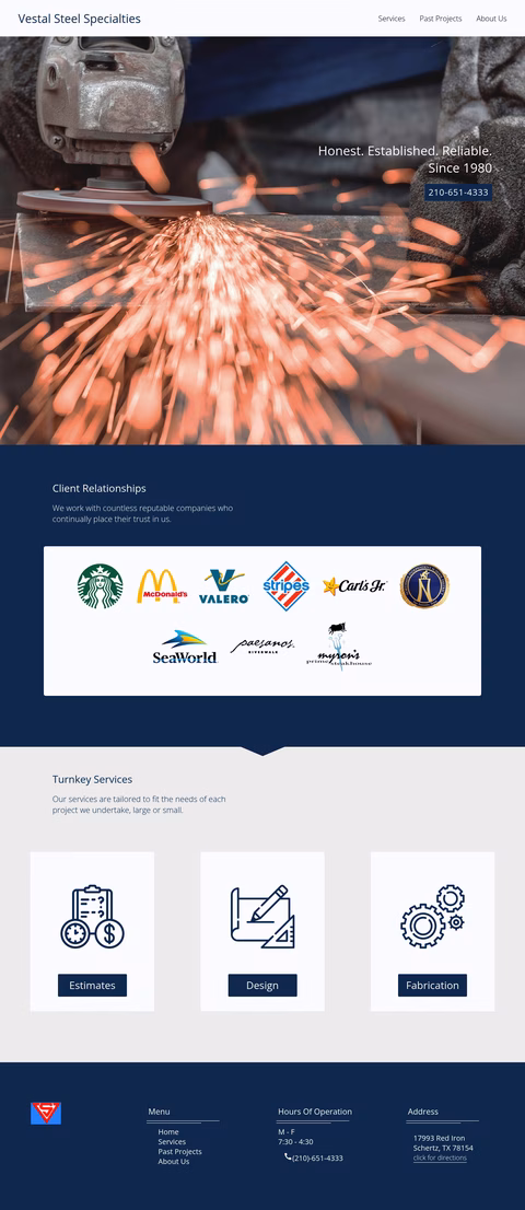 Vestal-Steel Homepage 1440px