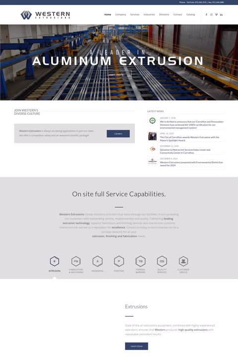Western-Extrusions Homepage 1440px