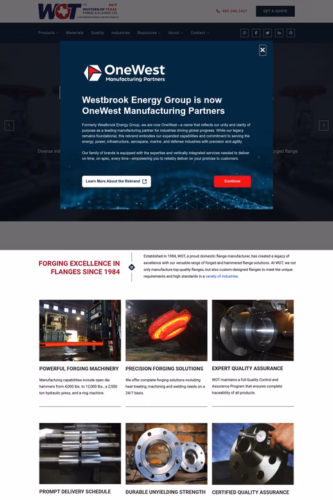 Western-Of-Texas-Forge-Flange Homepage 1440px