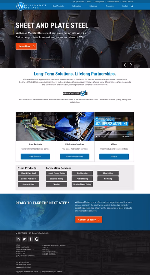 Willbanks-Metals Homepage 1440px