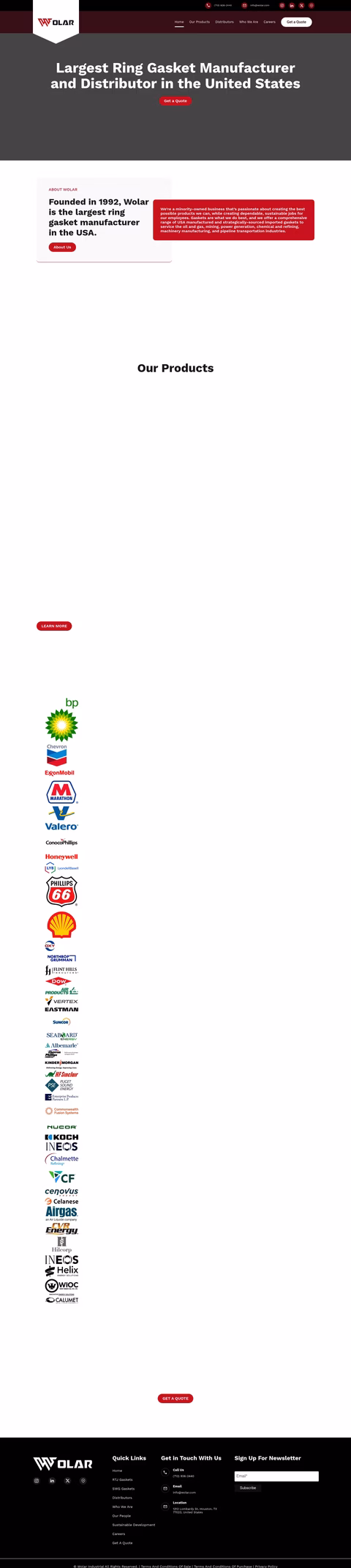 Wolar-Industrial Homepage 1440px