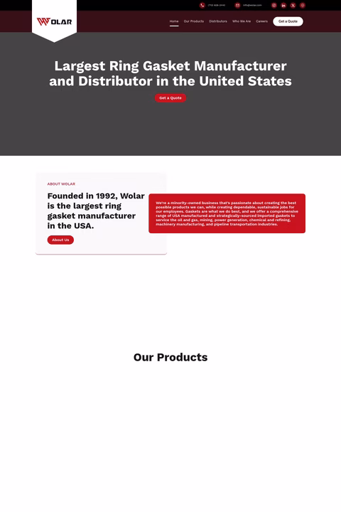 Wolar-Industrial Homepage 1440px