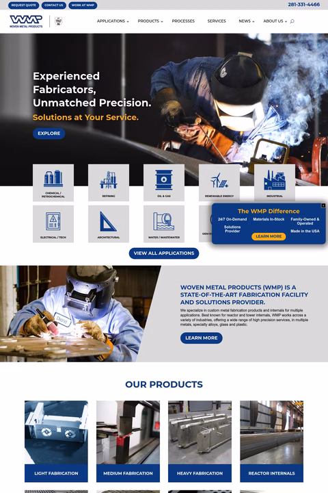 Woven-Metal-Products Homepage 1440px