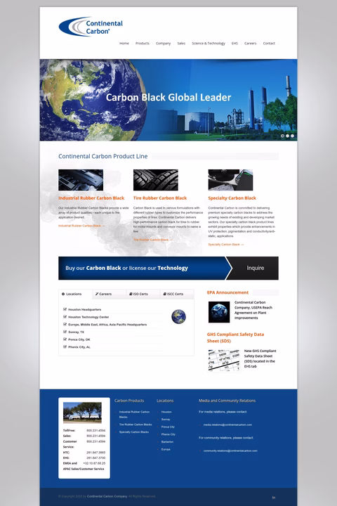 Continental-Carbon-Company Homepage 1440px