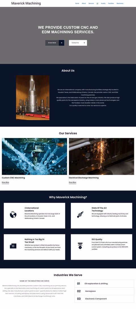 Maverick-Machining Homepage 1440px