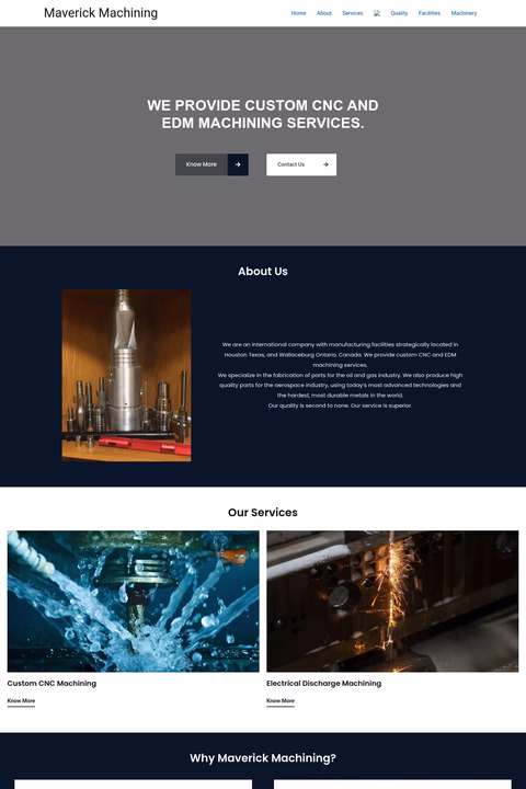 Maverick-Machining Homepage 1440px