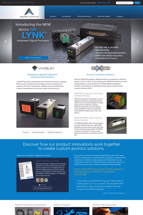 Applied-Avionics Homepage 1440px