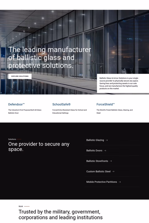 Ballistic-Glass-Armor-Solutions Homepage 1440px