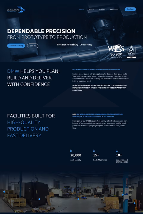 Dimensional-Machine-Works Homepage 1440px