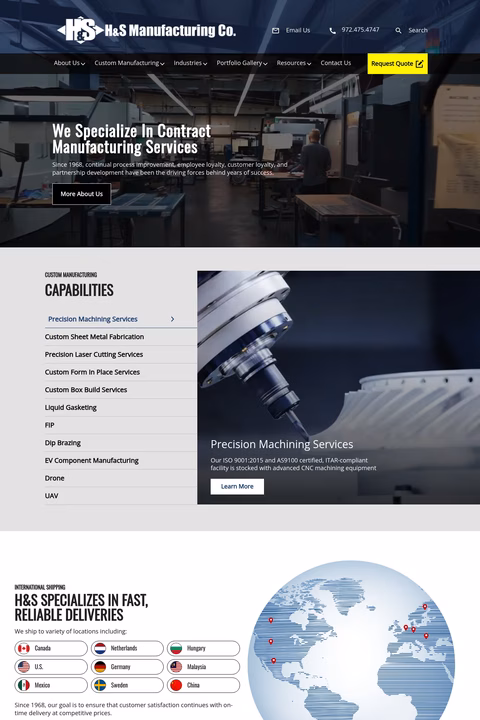 H-S-Manufacturing-Company Homepage 1440px