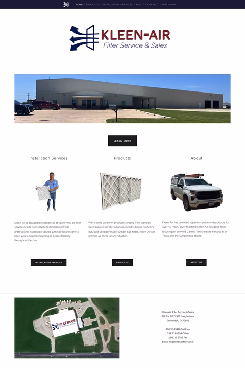 Kleen-Air-Filter-Service-Sales Homepage 1440px