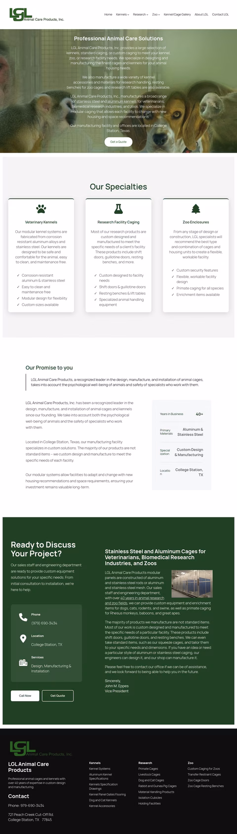 Lgl-Animal-Care-Products Homepage 1440px