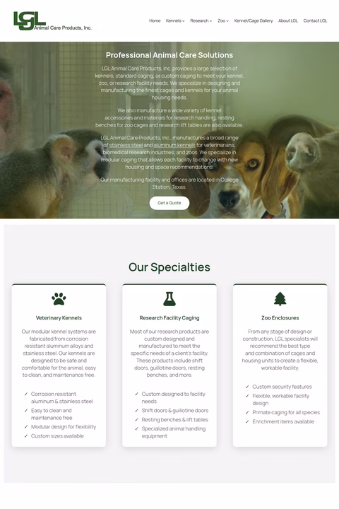 Lgl-Animal-Care-Products Homepage 1440px