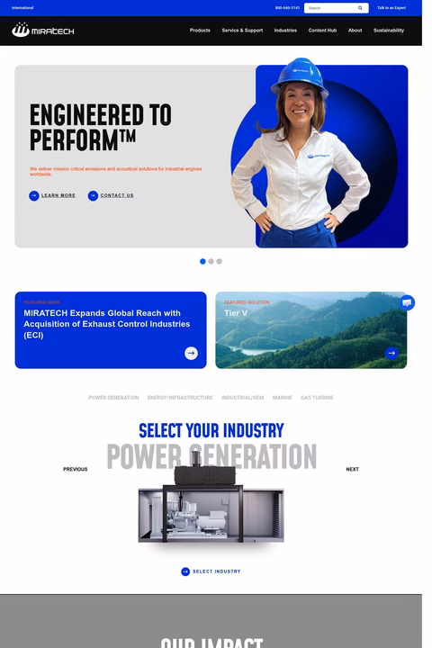 Miratech Homepage 1440px