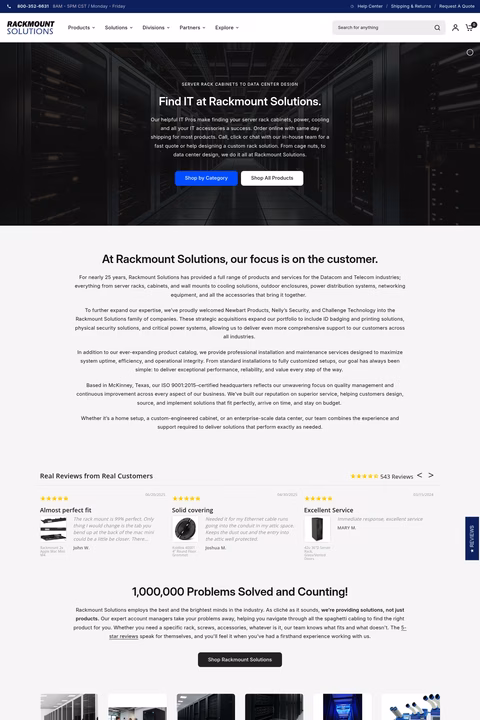 Rackmount-Solutions Homepage 1440px
