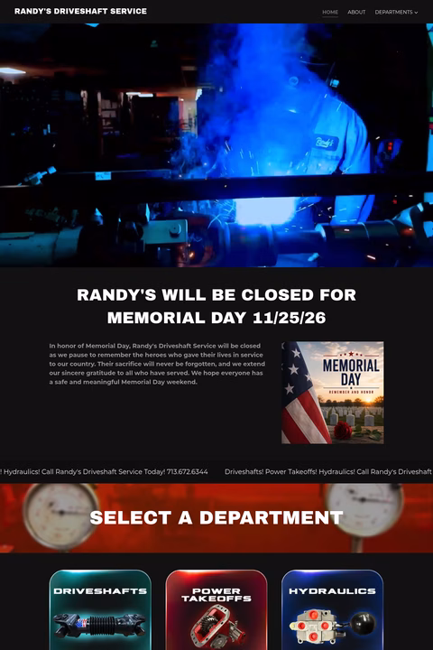 Randys-Driveshaft-Service Homepage 1440px
