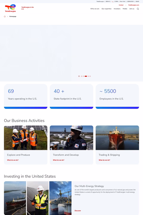 Totalenergies Homepage 1440px