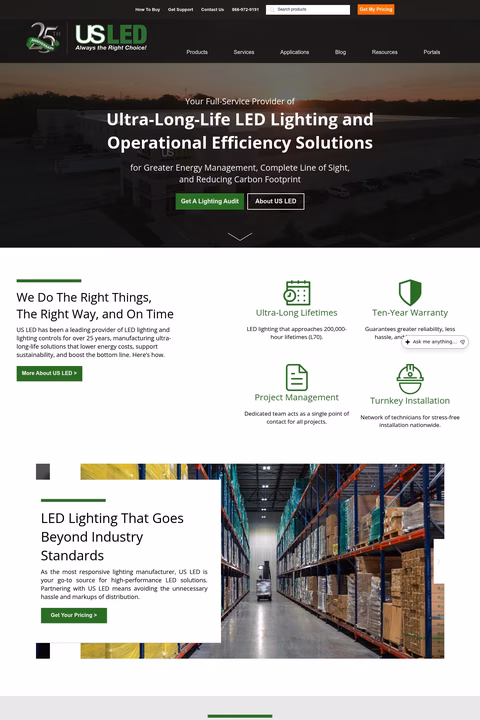 Us-Led Homepage 1440px
